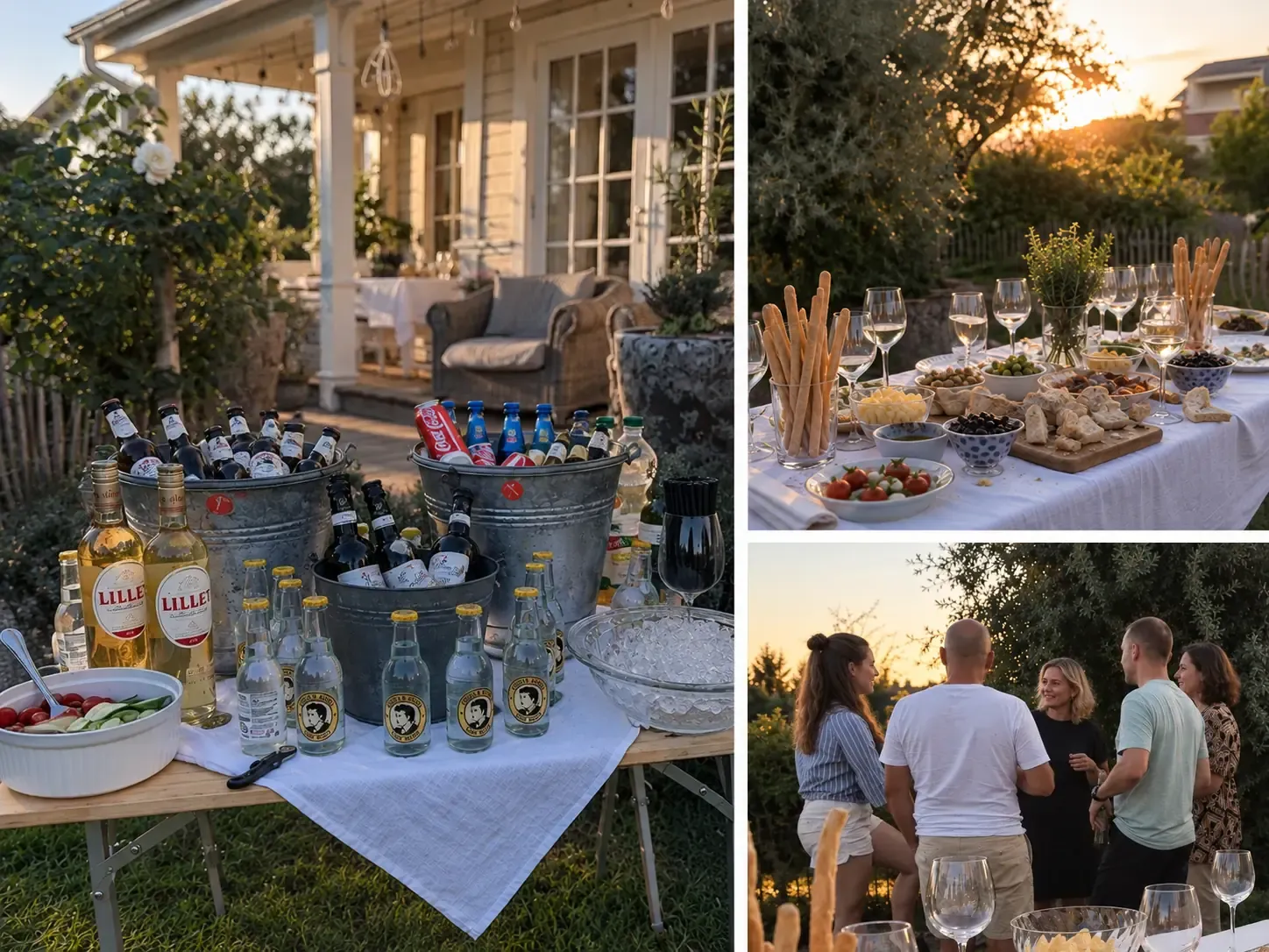 Apéro, Getränke und Gäste bei einem rondisach Catering