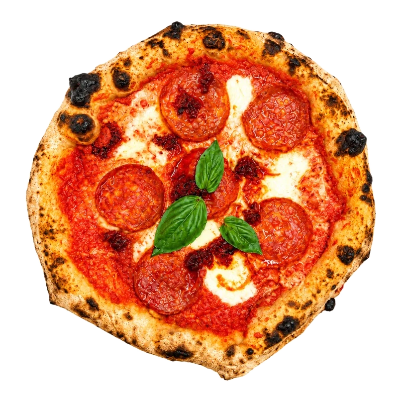 Pizza Salami mit Fior di Latte